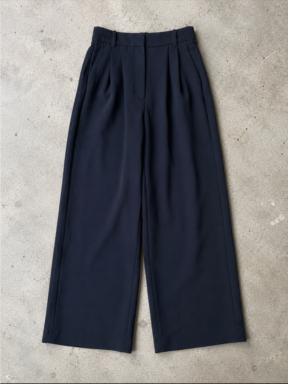 Abercrombie & Fitch Sloane Tailored Wide Leg Pants 27/4 S Black Office Neutral